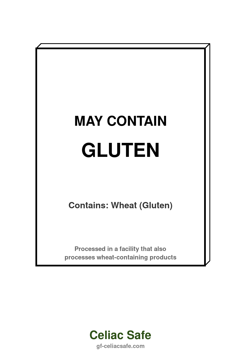 Food package with allergen labeling information being reviewed