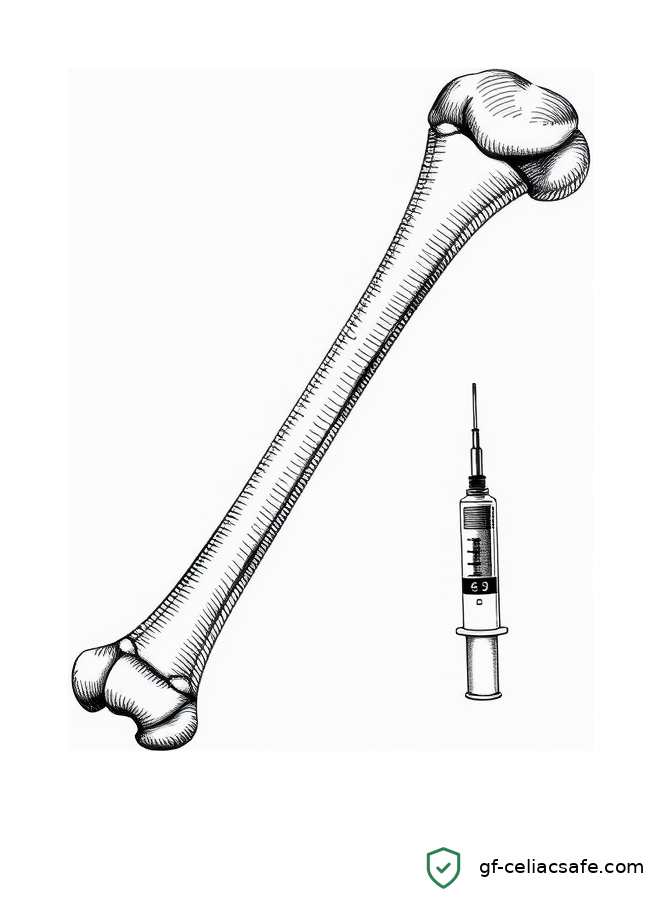 Medical illustration representing bone density and osteoporosis treatment