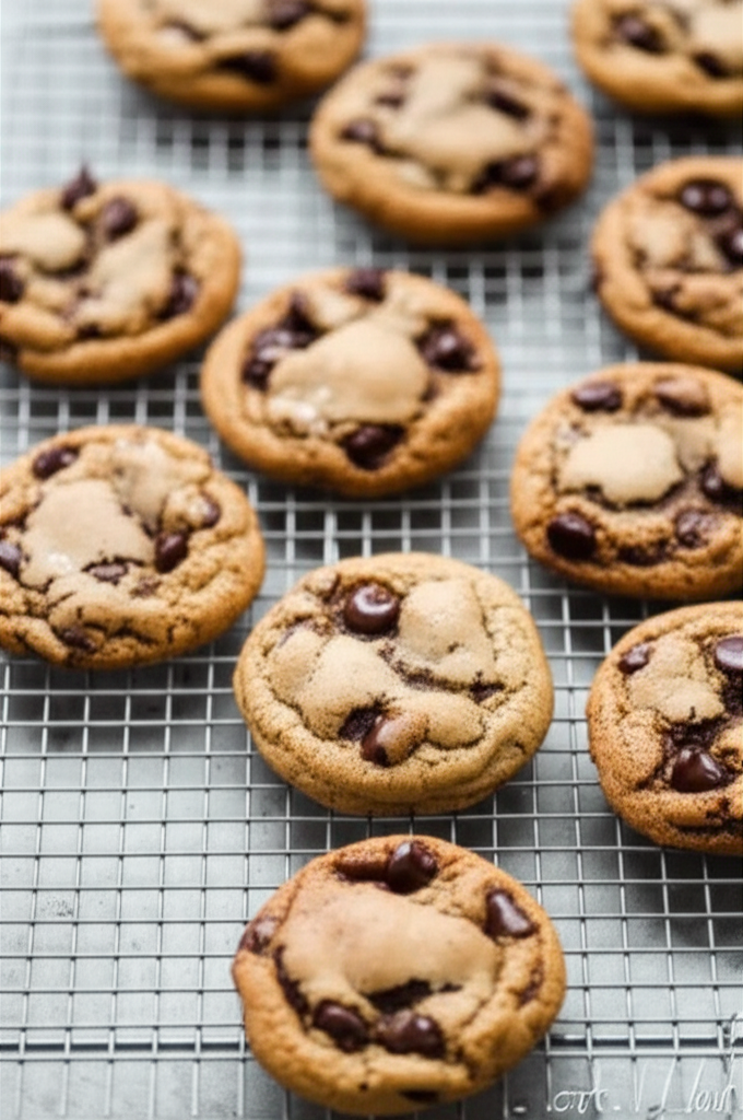 Freshly baked gluten-free cookies on a cooling rack