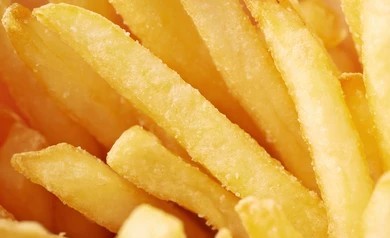 French fries with cross-contact warning about shared fryers